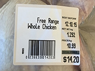 label showing product information